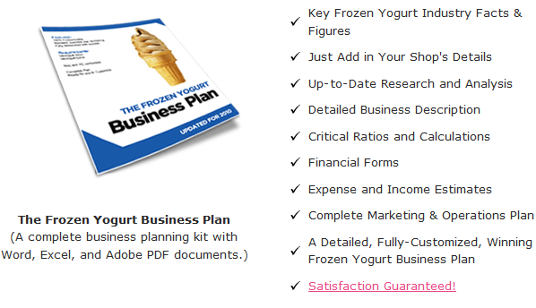 self serve frozen yogurt business plan
